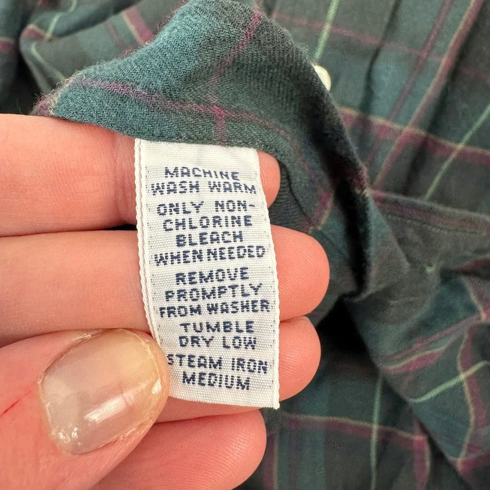 VTG! Ralph‎ Lauren Blake Shirt Mens XL Green Plaid Button Down 100% Cotton